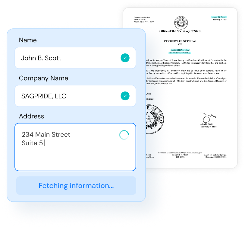 Automated data fields