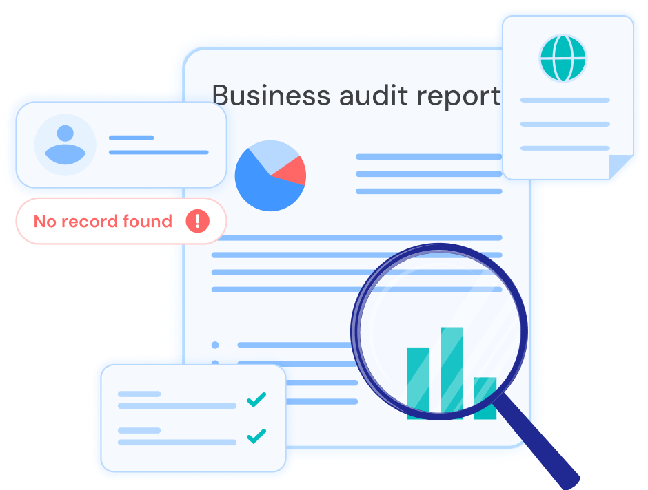 Access global data of Business audit report