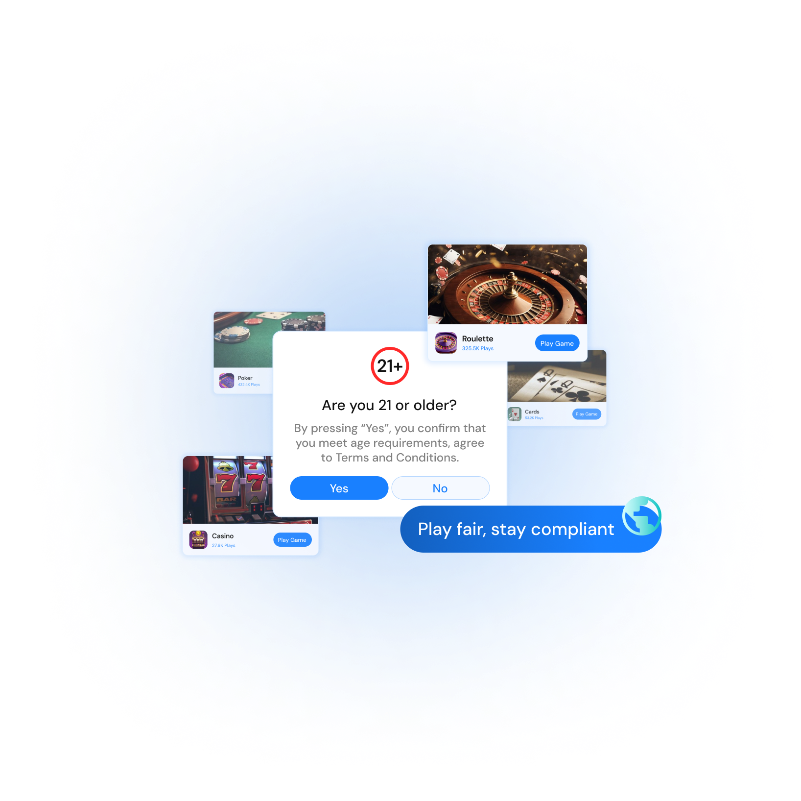 comply with gaming laws globally