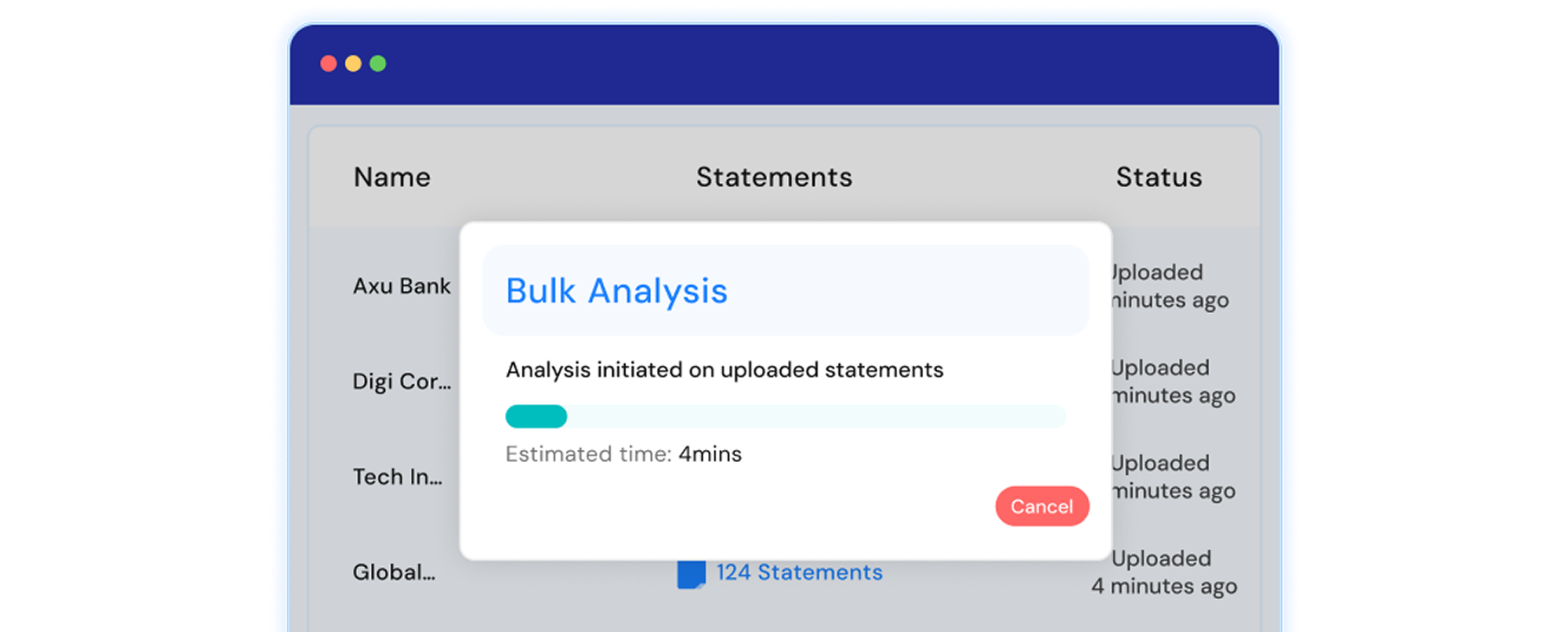 one touch KYC- bulk analysis
