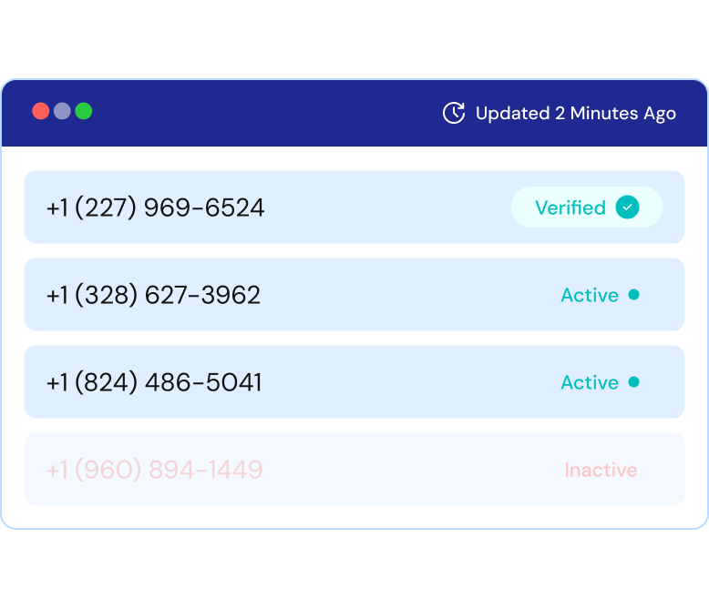 maintain high quality phone number database